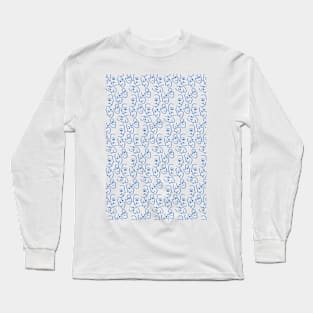 Abstract Line Faces, Scandi Artwork, Arts with Line Long Sleeve T-Shirt